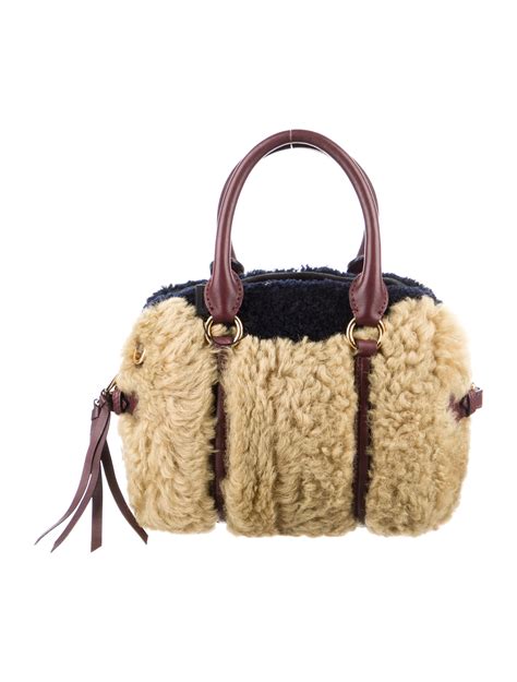 Burberry Prorsum Mini Bee Shearling Satchel 